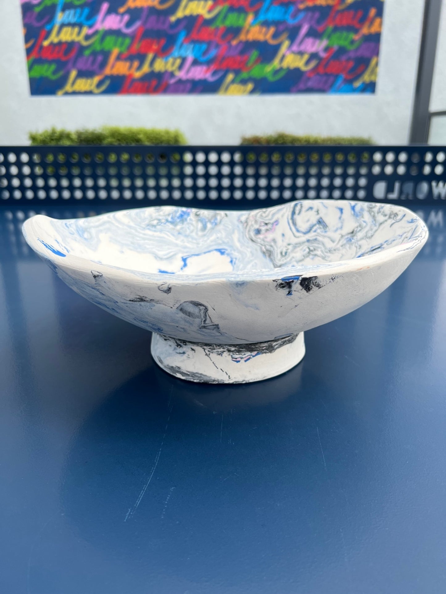 large marble blue and black bowl 4