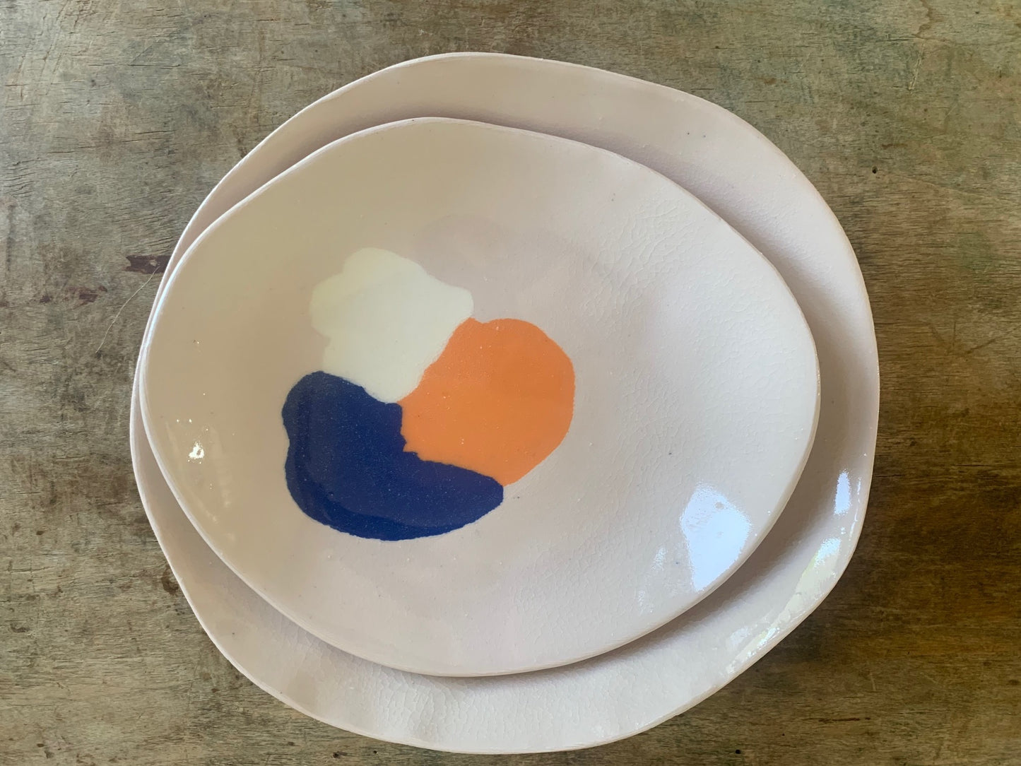 3 dots - 2 plates set