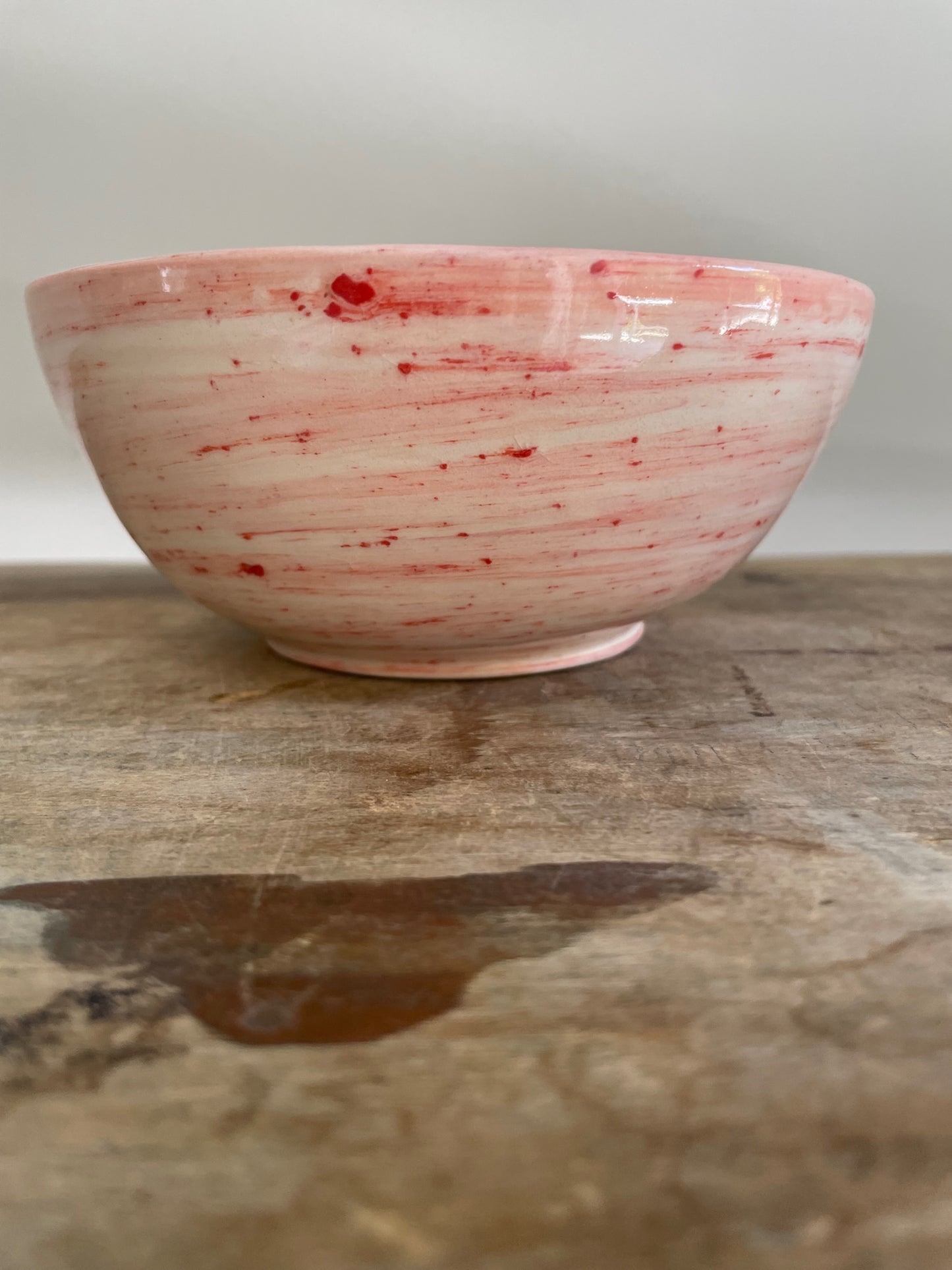 red speckled bowl