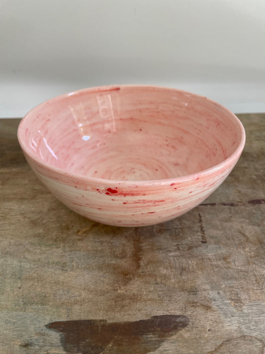 red speckled bowl