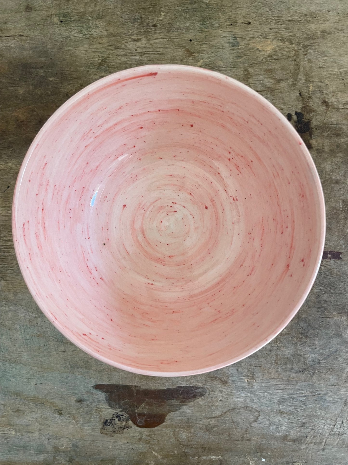 red speckled bowl