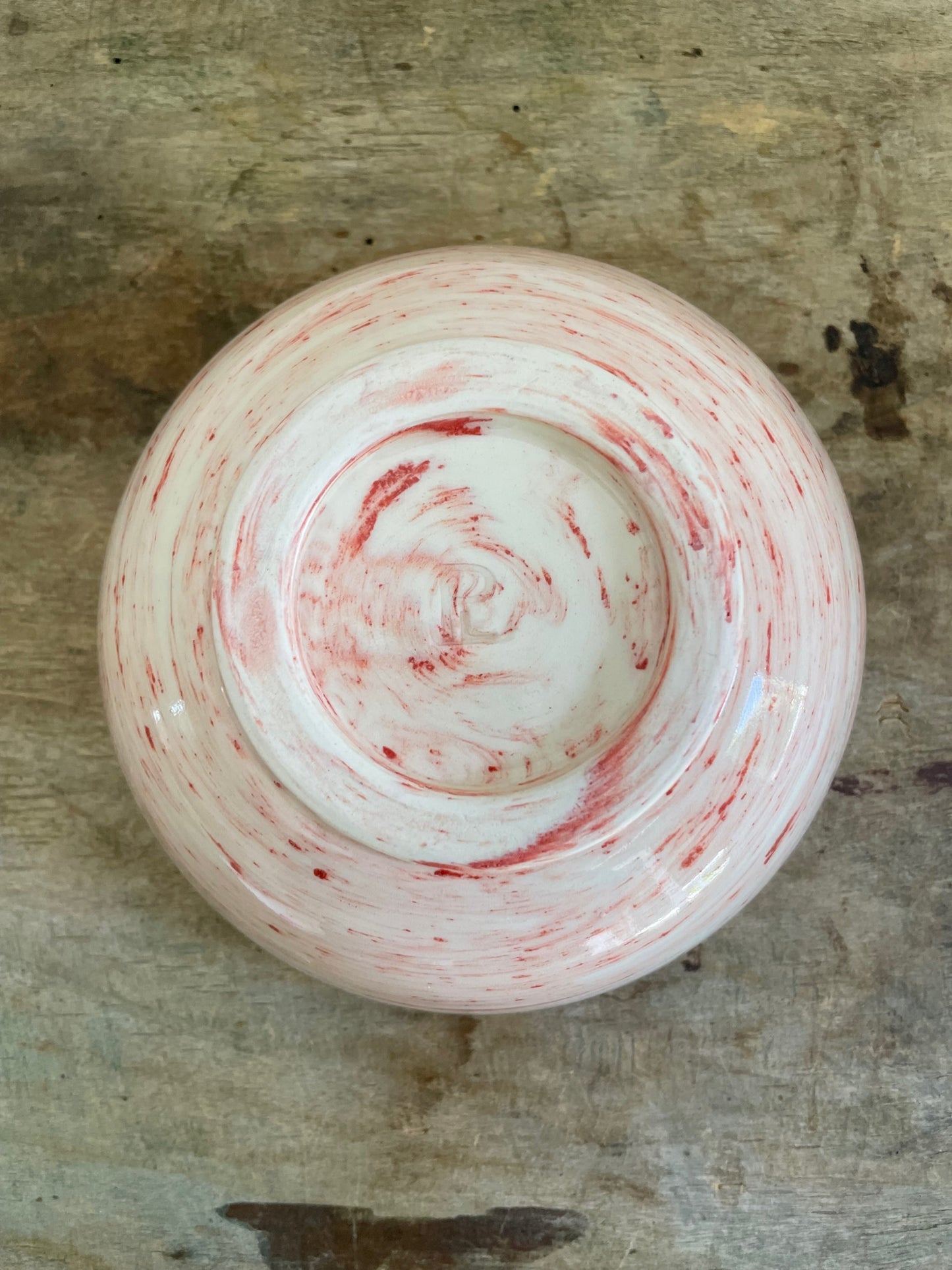 red speckled bowl