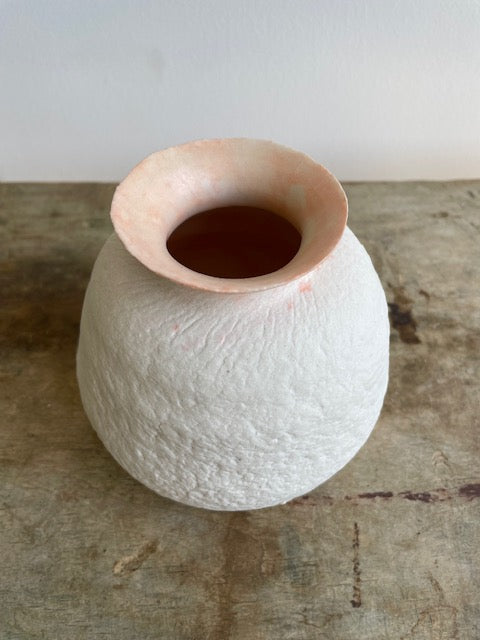 vase 1 - orange/white